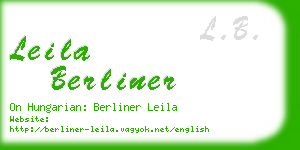 leila berliner business card
